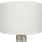 White Marble Slender Stand Table Lamp with Drum Shade 15" x 15" x 29"